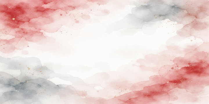 Abstract blue and white watercolor background featuring fluffy summer clouds and bright sunlight in a beautiful clear sky atmosphere