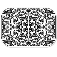 Ornamental black arabesque floral pattern, elegant and symmetrical