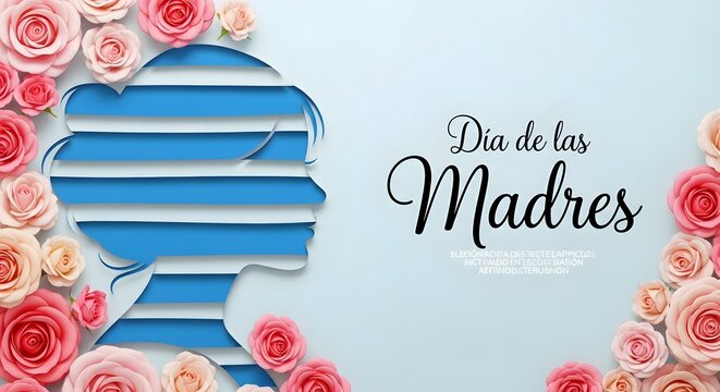 Mother's day greeting card with floral design