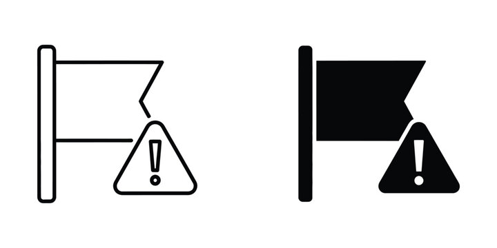 Warning Flag Alert Symbol Commercial