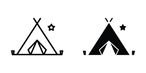 Tipi Icon Outdoor Adventure Symbol © Jahidul
