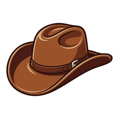 Classic Brown Cowboy Hat with Buckle