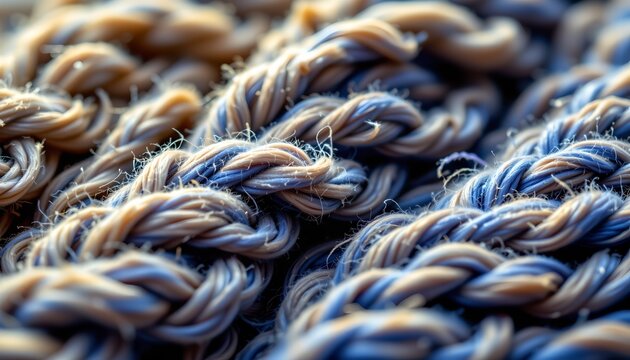 A close up of a textured surface featuring interlocking strands, likely suggesting a woven material. The pattern appears intricate and has a naturalistic look reminiscent of organic fibers or yarns.