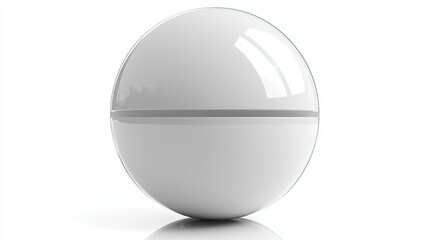 Smooth White Sphere on Reflective Surface with Soft Shadows