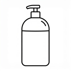 Fototapeta premium Shampoo Bottle Icon Vector for Hair Care and Bathroom Product