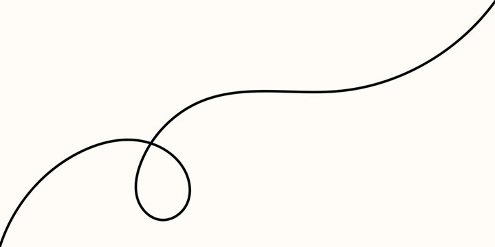 Line cable drawing and squiggle curve long with abstract tangle thin Wavy curvy thread and black pattern vector with loop squiggly spring Wire line doodle and rope squiggle divider with element