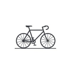 Fototapeta premium 2D bicycle flat vector illustration isolated on white background. Clean modern transport icon ideal for urban mobility, eco lifestyle branding, sports, and commercial design.
