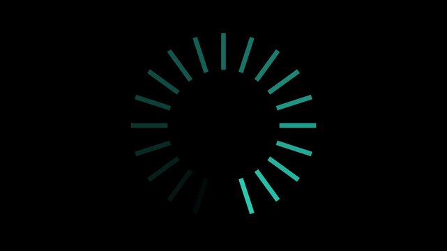 Animation of preloaded animation web design template. Black background 4k video  