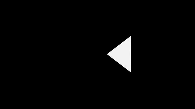 simple straight animated moving arrow pointing to the right on black background. Right-Pointing Arrow 4k animated.