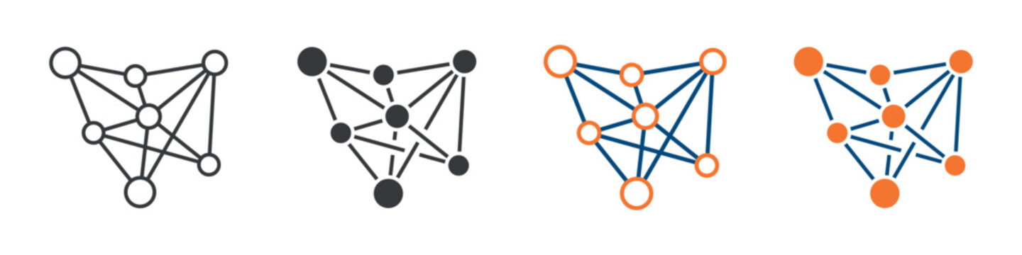 Algorithm Icon Set Multiple Style Collection