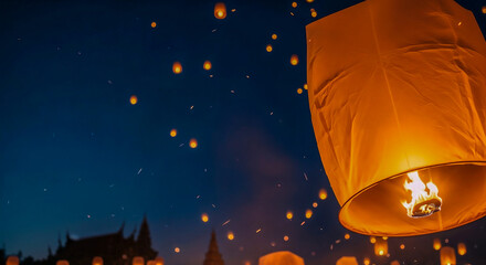 Floating lanterns for Buddha's Birthday symbolizing hope and spiritual enlightenment