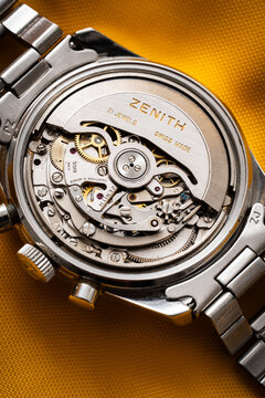 Zenith El Primero automatic chronograph movement, caliber 3019 PHC. Introduced in 1969 as one of the world's very first integrated automatic chronograph calibers. Milan, Italy, October 23, 2025