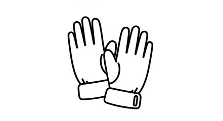 Obraz premium Pair of gloves illustration.