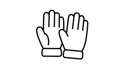 Obraz premium Pair of Gloves Illustration Isolated.