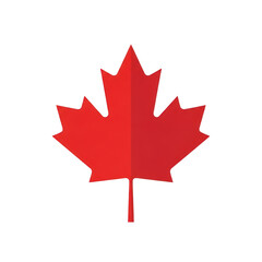 The iconic red maple leaf symbol representing the national flag of canada