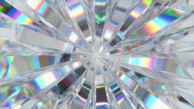 Holographic shards on marble background