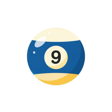A close-up of a pool or billiards ball featuring the number nine