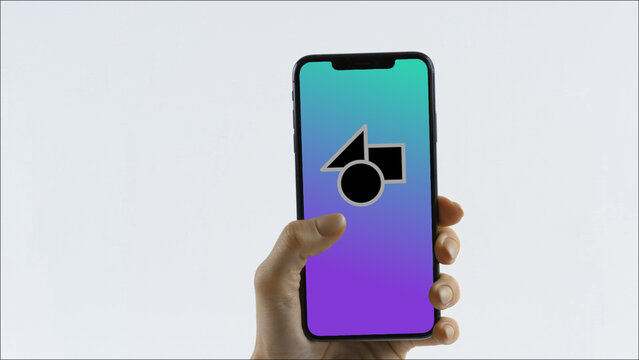 Mobile 26 Scroll Up Single &ndash; Modern Smartphone Screen Animation, Touch Swipe Scroll Tap Gestures, Vertical Mobile App Presentation and Digital Interface Display