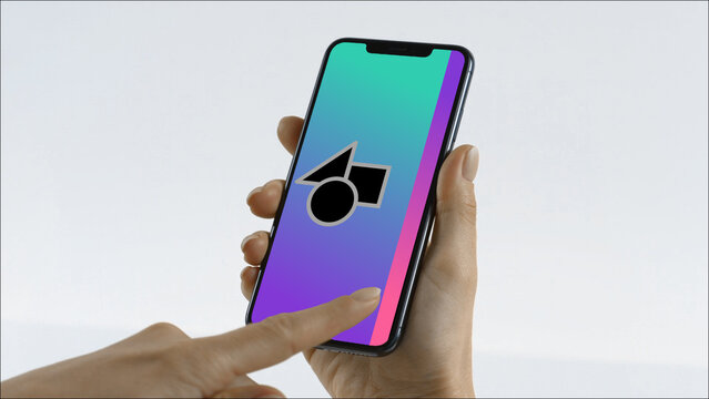 Mobile 1 Swipe Right Single &ndash; Modern Smartphone Screen Animation, Touch Swipe Scroll Tap Gestures, Vertical Mobile App Presentation and Digital Interface Display