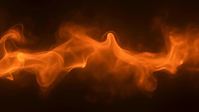 Futuristic looping orange holographic smoke drifting gently glowing tech mist seamless surreal ambience cascading softly abstract cinematic loop