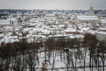 Wilno panorama śnieg zima © Emilia