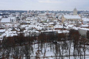 Wilno panorama śnieg zima © Emilia