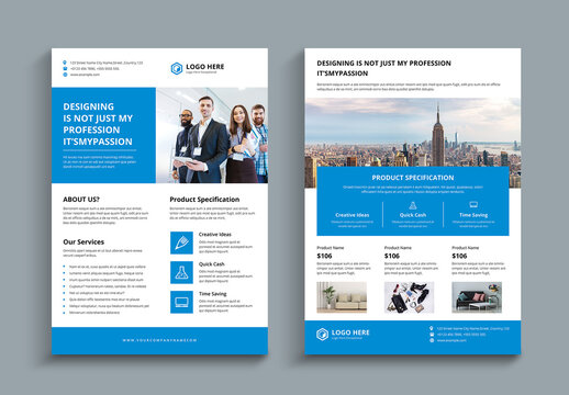 Light Blue Product Flyer Template
