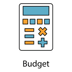 Fototapeta premium Financial Budget Vector Icon For Business Accounting