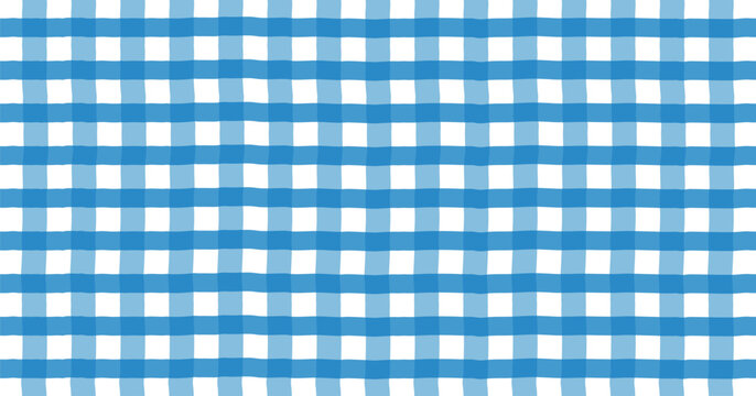 Yellow Orange Gingham Checkered Seamless Pattern Background Watercolor Yellow Plaid Fabric Texture Background