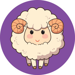 Fototapeta premium かわいい羊のイラスト素材