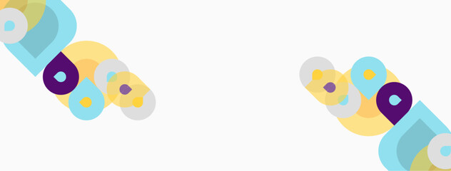 Obraz premium Abstract shapes, circles, rectangles, pastel colors. Minimalist design, clean background, simple composition. Modern aesthetic.