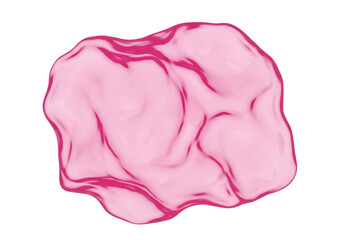 Fototapeta premium Abstract depiction of a crumpled or textured pink organic material resembling a brain or sponge