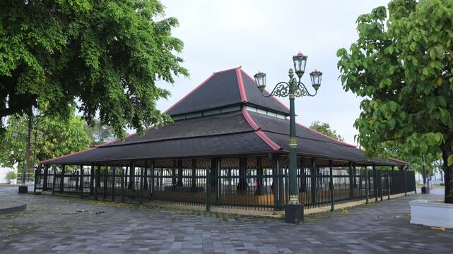 The Kemagangan Hall is a historic building in the center of the Kemagangan courtyard of the Yogyakarta Palace. It serves as a selection and training ground for prospective courtiers, particularly sold