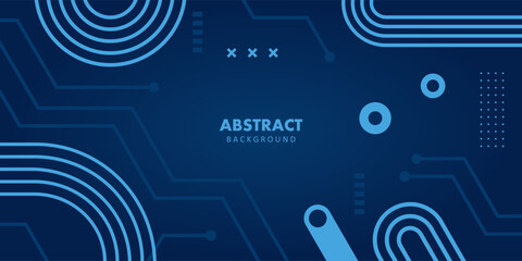 Abstract background. Circuit board background, Banner template. design for greeting card, poster, banner, social media post. Vector illustration © Ammarit