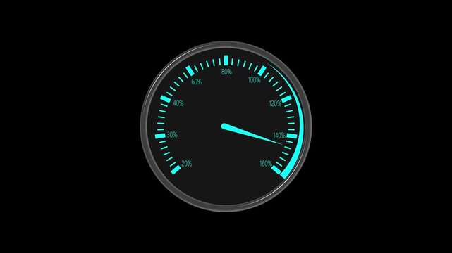 Simple needle speedometer gauge animation