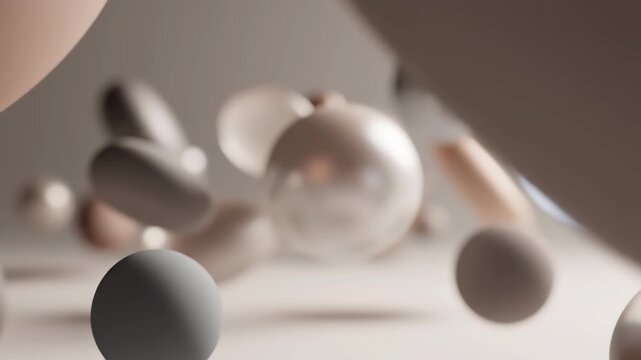 Bouncing sphere animation digital studio 3d graphics minimalist design dynamic perspective visual art concept