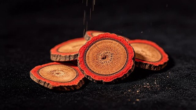 Cross section of tree bark