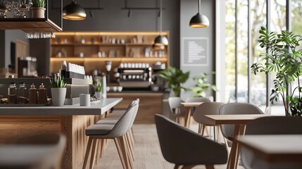 Modern cafe interior