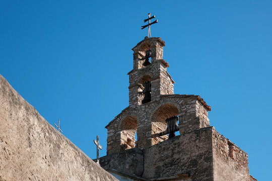 Vespella church on sunny day. Vespella de Gai&agrave;, Tarragona, Spain.