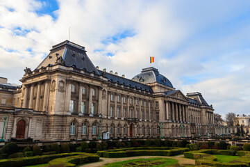 Fototapeta premium Facade of the Royal Palace in Brussels, Belgium