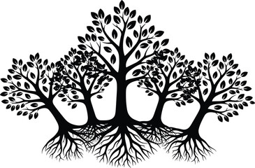 Obraz premium Telecommunication Infrastructure Set Featuring Signal Tower Silhouettes Engineering Workers at Sunset Vintage Phone Icons Western Cowgirl and Black Tree Silhouettes - flavector