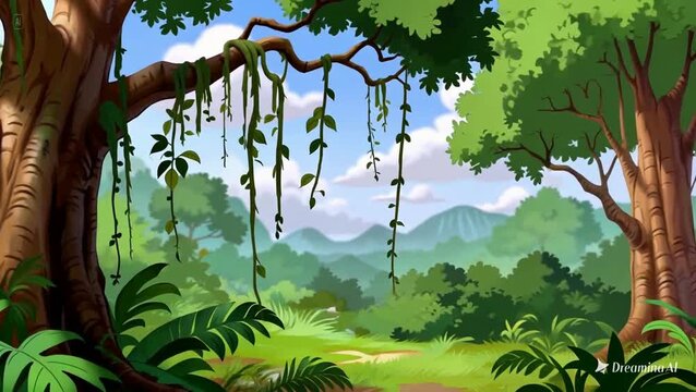 green forest background