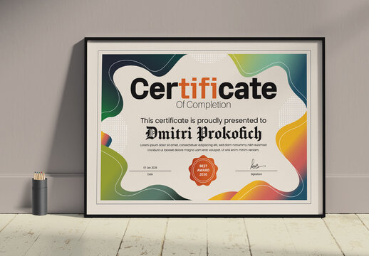 Certificate Design Layout