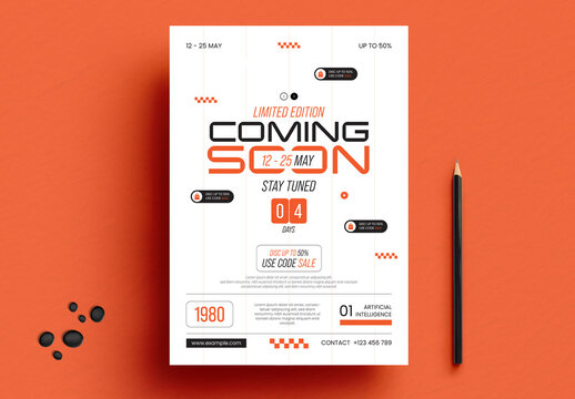 Coming Soon Sale Promotion Poster Template
