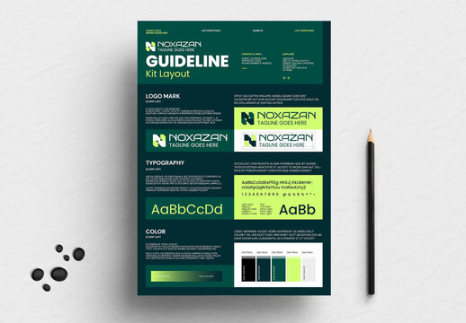 Corporate Brand Guideline kit, Brand Book Template