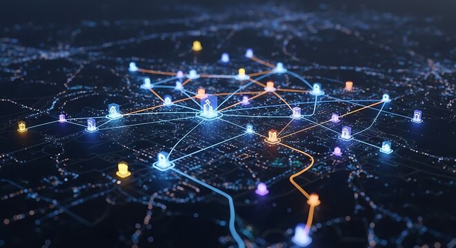 Global Network Connections and Data Transfer Across Digital Landscape