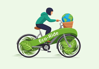 Fototapeta premium Eco Ride Bicycle Promoting Sustainable Transportation
