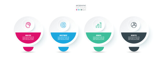 Business concept infographic template with option.