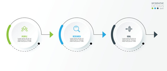Timeline chart business infographic template.