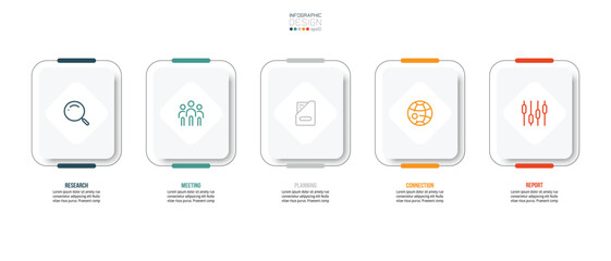 Business concept infographic template with option.